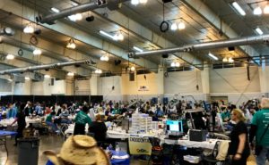 Work space at COMOM 2018